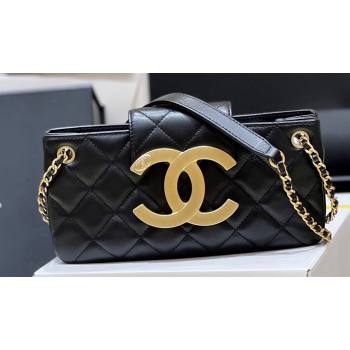 Chanel Lambskin Gold-Tone Metal Baguette Bag AS4611 Black 2024 (ORIGINAL QUALITY) (shunyang-23112205)
