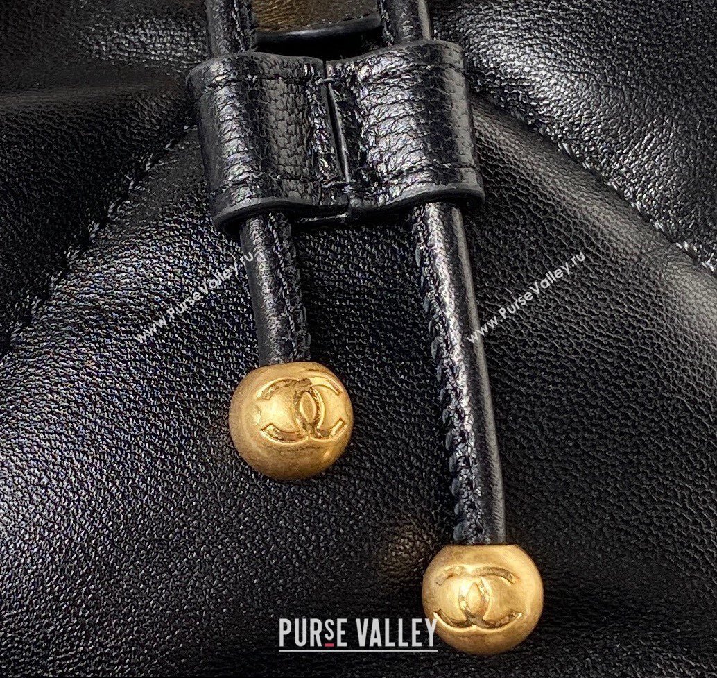 Chanel Shiny Lambskin Chanel 19 Backpack Bag AS4223 Black 2024 (jiyuan-23112215)