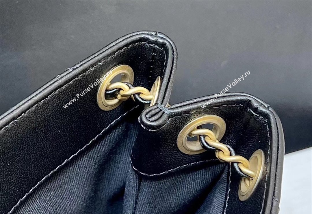 Chanel Lambskin Gold-Tone Metal Baguette Bag AS4611 Black 2024 (ORIGINAL QUALITY) (shunyang-23112205)