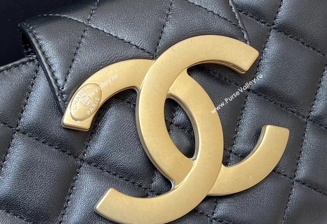 Chanel Lambskin Gold-Tone Metal Baguette Bag AS4611 Black 2024 (ORIGINAL QUALITY) (shunyang-23112205)