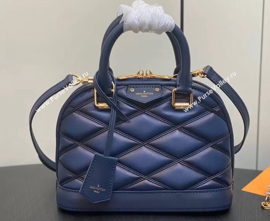 Louis Vuitton Lamb leather Alma BB Bag M23666 Navy Blue 2024 (kiki-23112210)