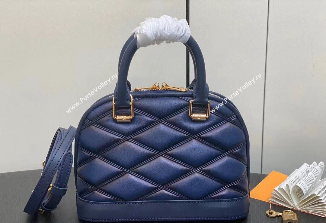 Louis Vuitton Lamb leather Alma BB Bag M23666 Navy Blue 2024 (kiki-23112210)