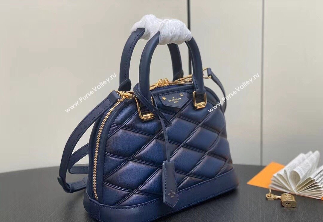 Louis Vuitton Lamb leather Alma BB Bag M23666 Navy Blue 2024 (kiki-23112210)