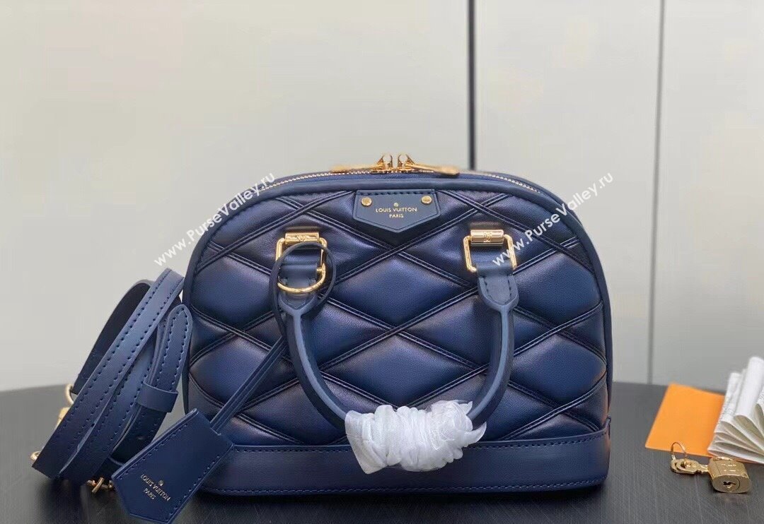 Louis Vuitton Lamb leather Alma BB Bag M23666 Navy Blue 2024 (kiki-23112210)