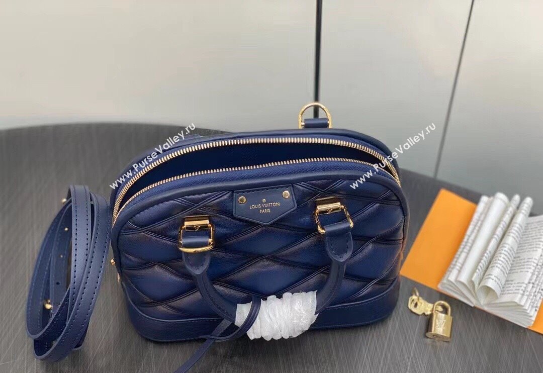Louis Vuitton Lamb leather Alma BB Bag M23666 Navy Blue 2024 (kiki-23112210)