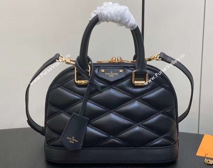 Louis Vuitton Lamb leather Alma BB Bag Black 2023 (kiki-23112209)