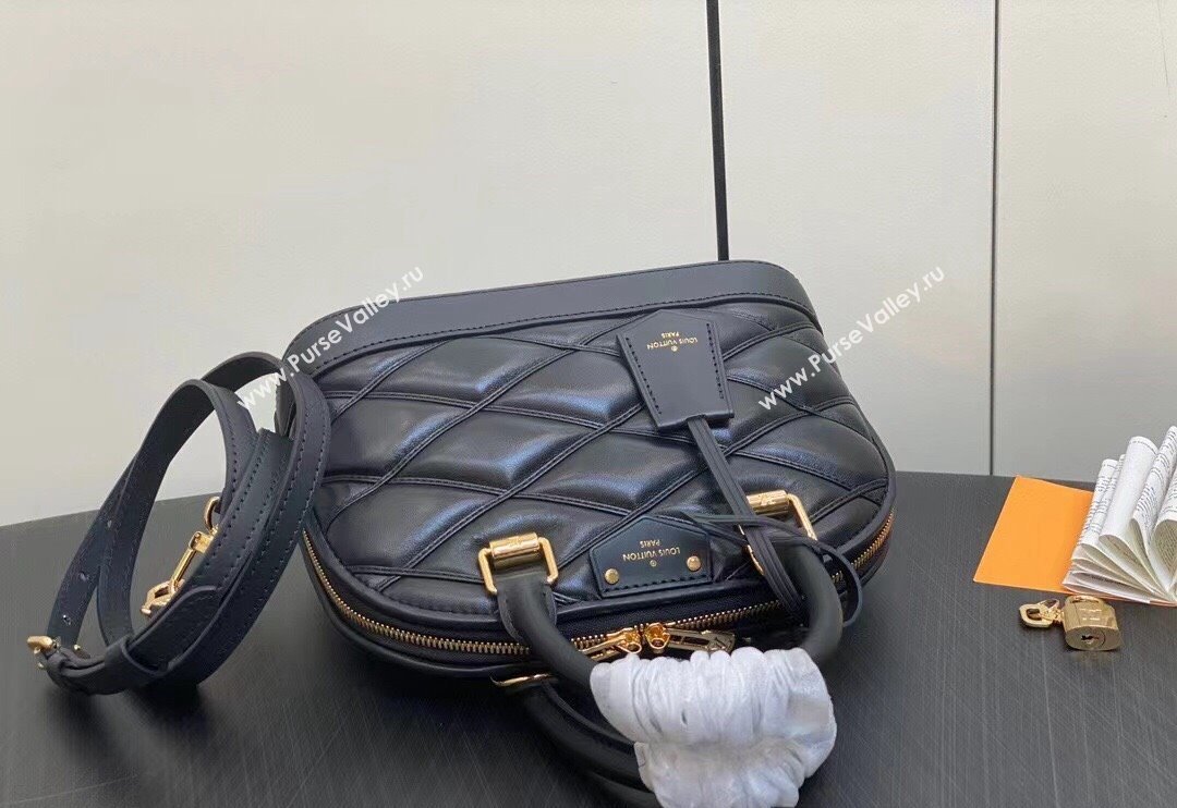 Louis Vuitton Lamb leather Alma BB Bag Black 2023 (kiki-23112209)