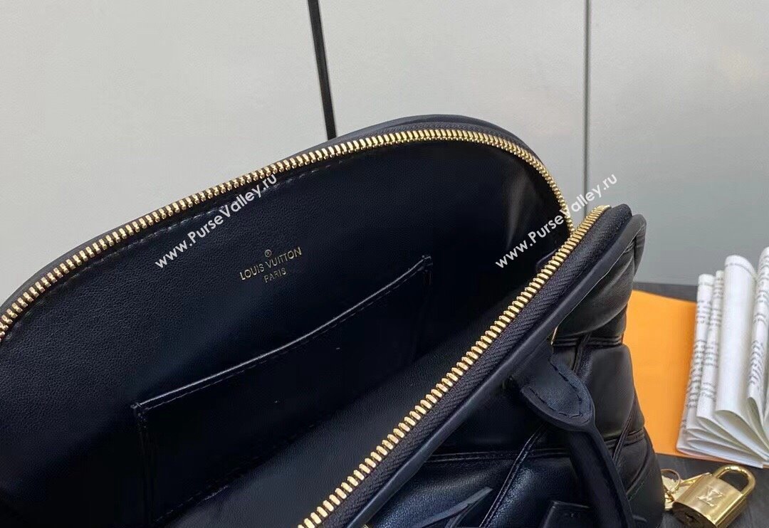Louis Vuitton Lamb leather Alma BB Bag Black 2023 (kiki-23112209)