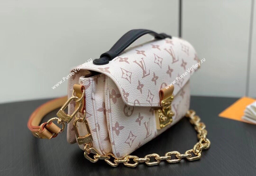 Louis Vuitton Monogram canvas Pochette Métis East West Bag M46914 White 2024 (kiki-23112207)