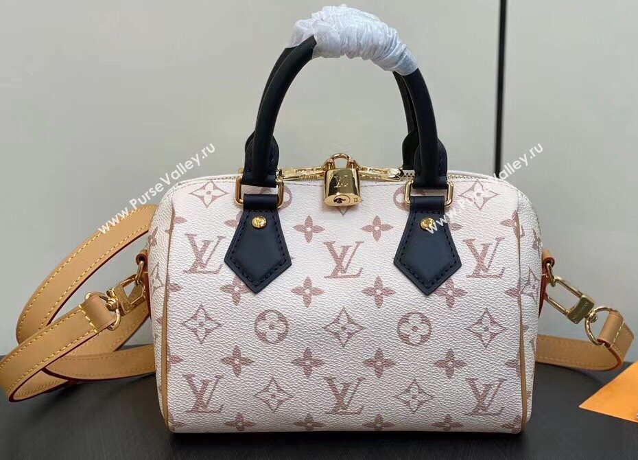 Louis Vuitton Monogram canvas Speedy Bandoulière 20 Bag M46096 White 2024 (kiki-23112206)