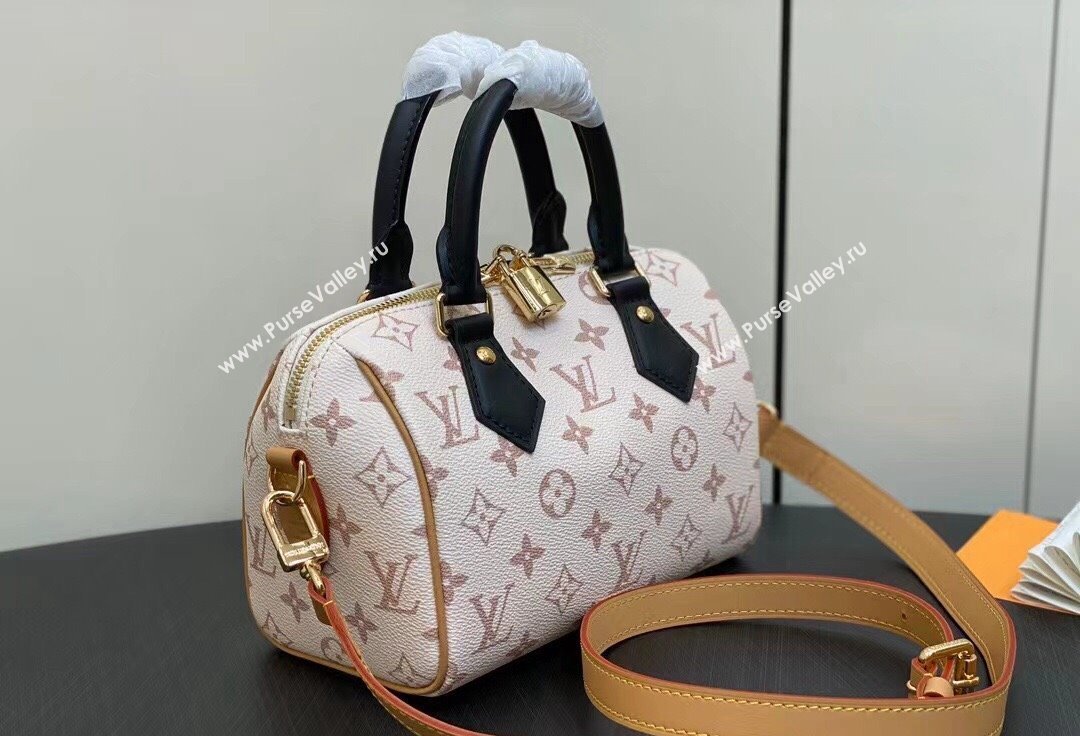 Louis Vuitton Monogram canvas Speedy Bandoulière 20 Bag M46096 White 2024 (kiki-23112206)