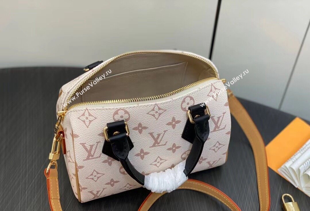 Louis Vuitton Monogram canvas Speedy Bandoulière 20 Bag M46096 White 2024 (kiki-23112206)
