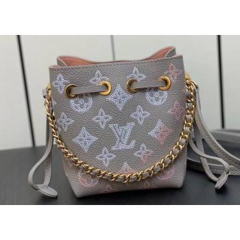 Louis Vuitton Mahina perforated calfskin leather Pico Bella Bag M82731 Flight Mode Gray 2024 (kiki-23112203)
