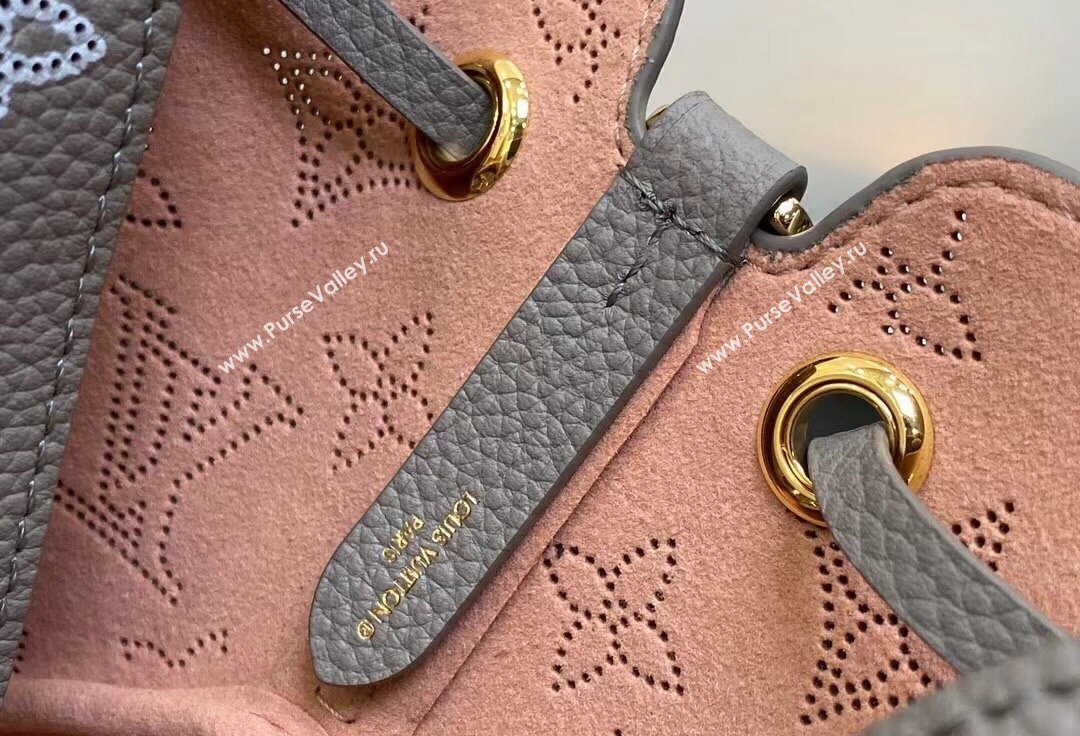 Louis Vuitton Mahina perforated calfskin leather Pico Bella Bag M82731 Flight Mode Gray 2024 (kiki-23112203)
