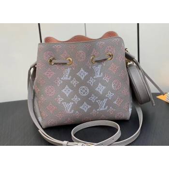 Louis Vuitton Mahina perforated calfskin leather Bella Bag M23388 Flight Mode Gray 2024 (kiki-23112202)