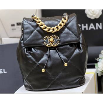Chanel Shiny Lambskin Chanel 19 Backpack Bag AS4223 Black 2024 (ORIGINAL QUALITY) (shunyang-23112203)