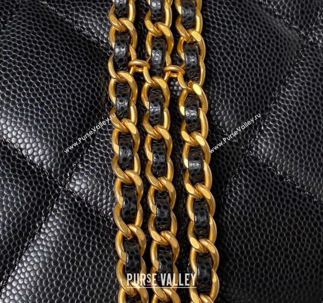 Chanel Grained Calfskin Chain Small Shoulder Bag AS4597 Black 2024 (jiyuan-23112239)