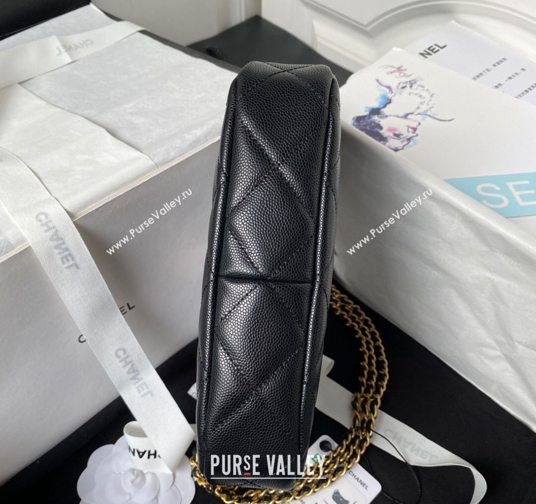 Chanel Grained Calfskin Chain Small Shoulder Bag AS4597 Black 2024 (jiyuan-23112239)