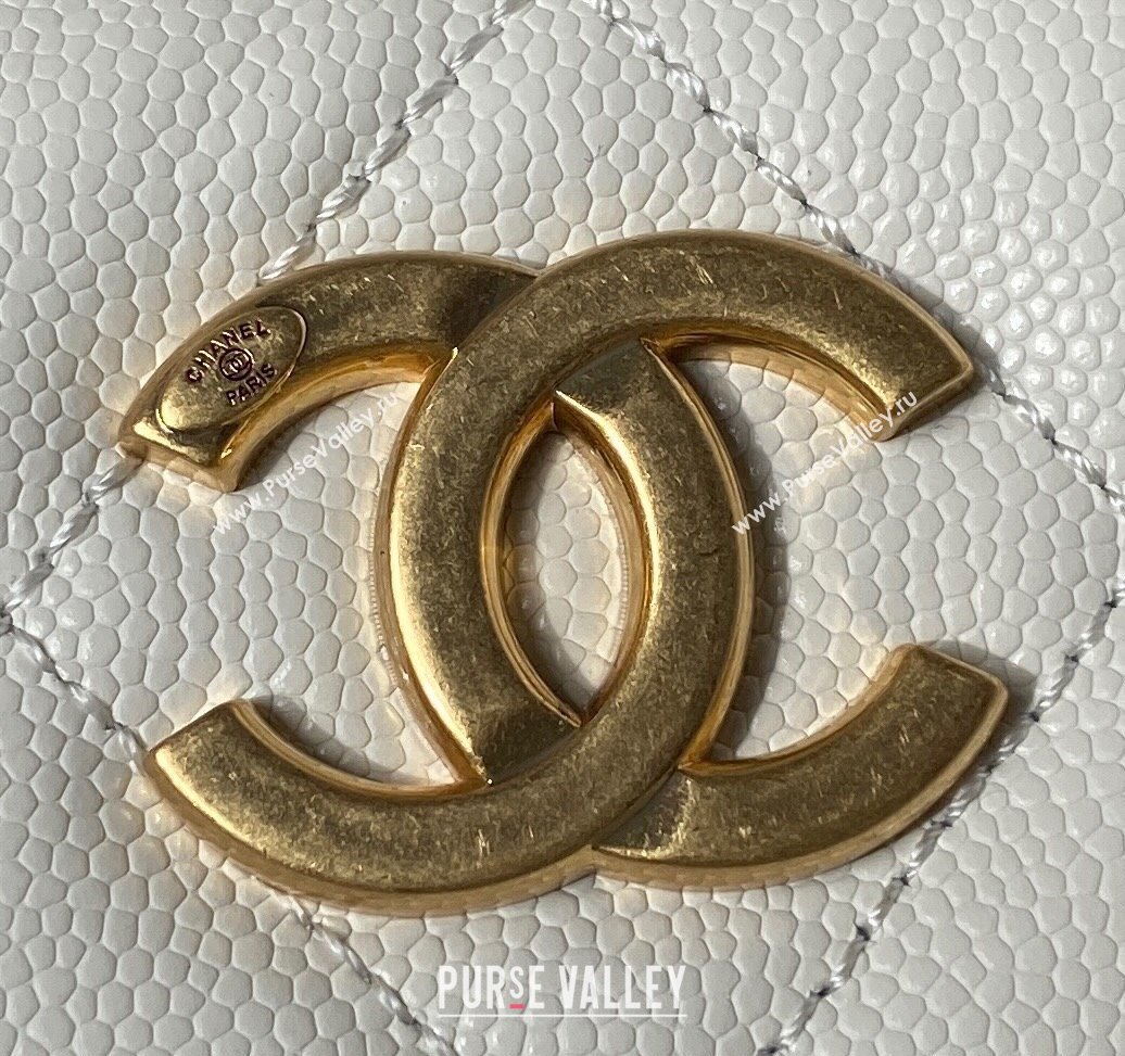 Chanel Grained Calfskin Chain Small Shoulder Bag AS4597 White 2024 (jiyuan-23112240)