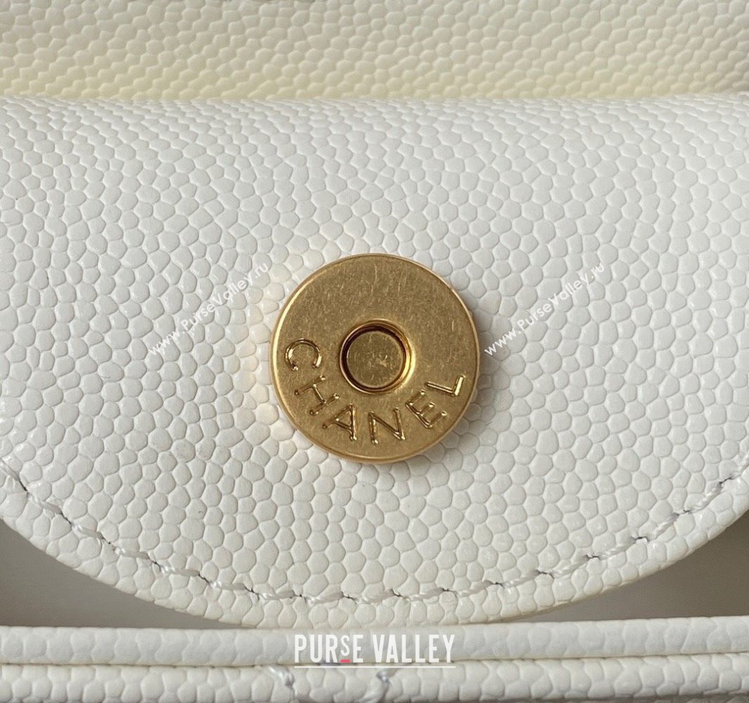 Chanel Grained Calfskin Chain Small Shoulder Bag AS4597 White 2024 (jiyuan-23112240)