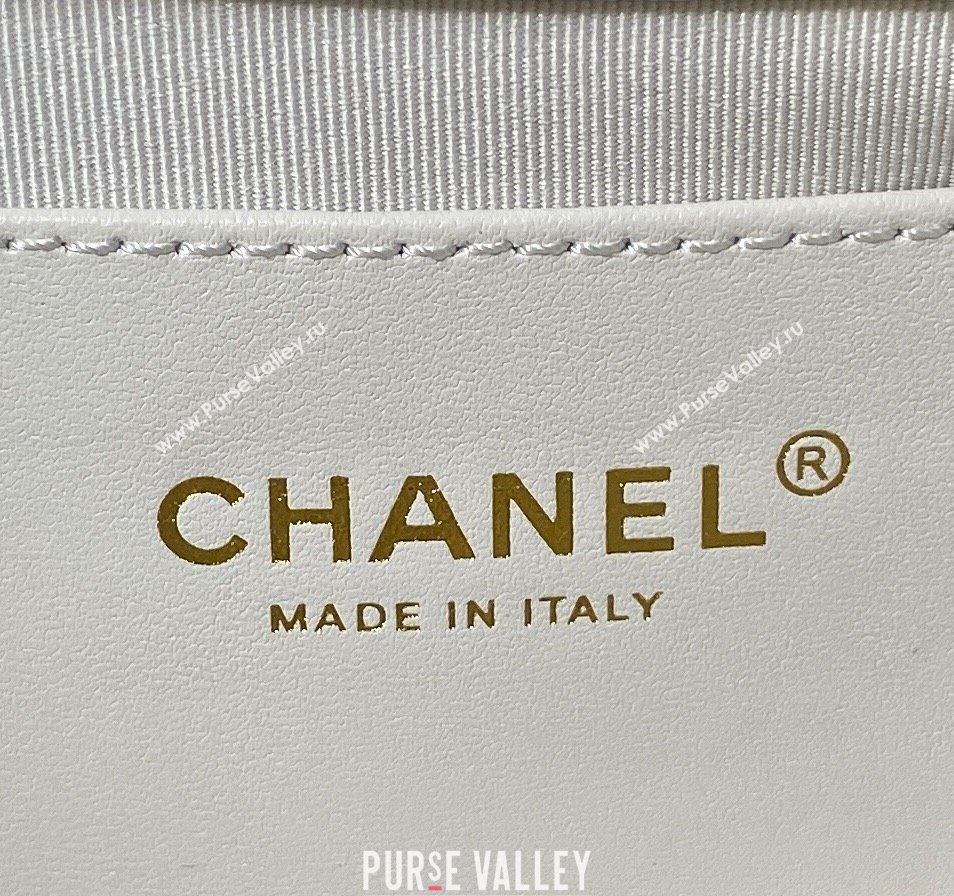 Chanel Grained Calfskin Chain Small Shoulder Bag AS4597 White 2024 (jiyuan-23112240)