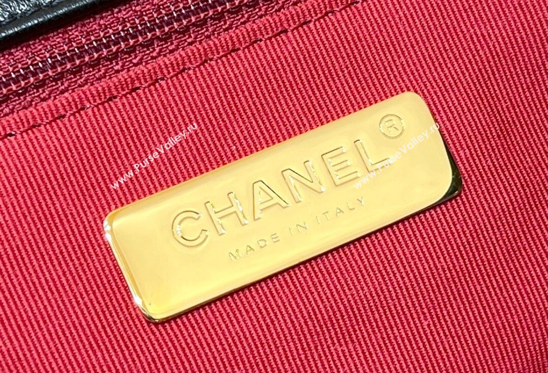 Chanel Shiny Lambskin Chanel 19 Backpack Bag AS4223 Black 2024 (ORIGINAL QUALITY) (shunyang-23112203)