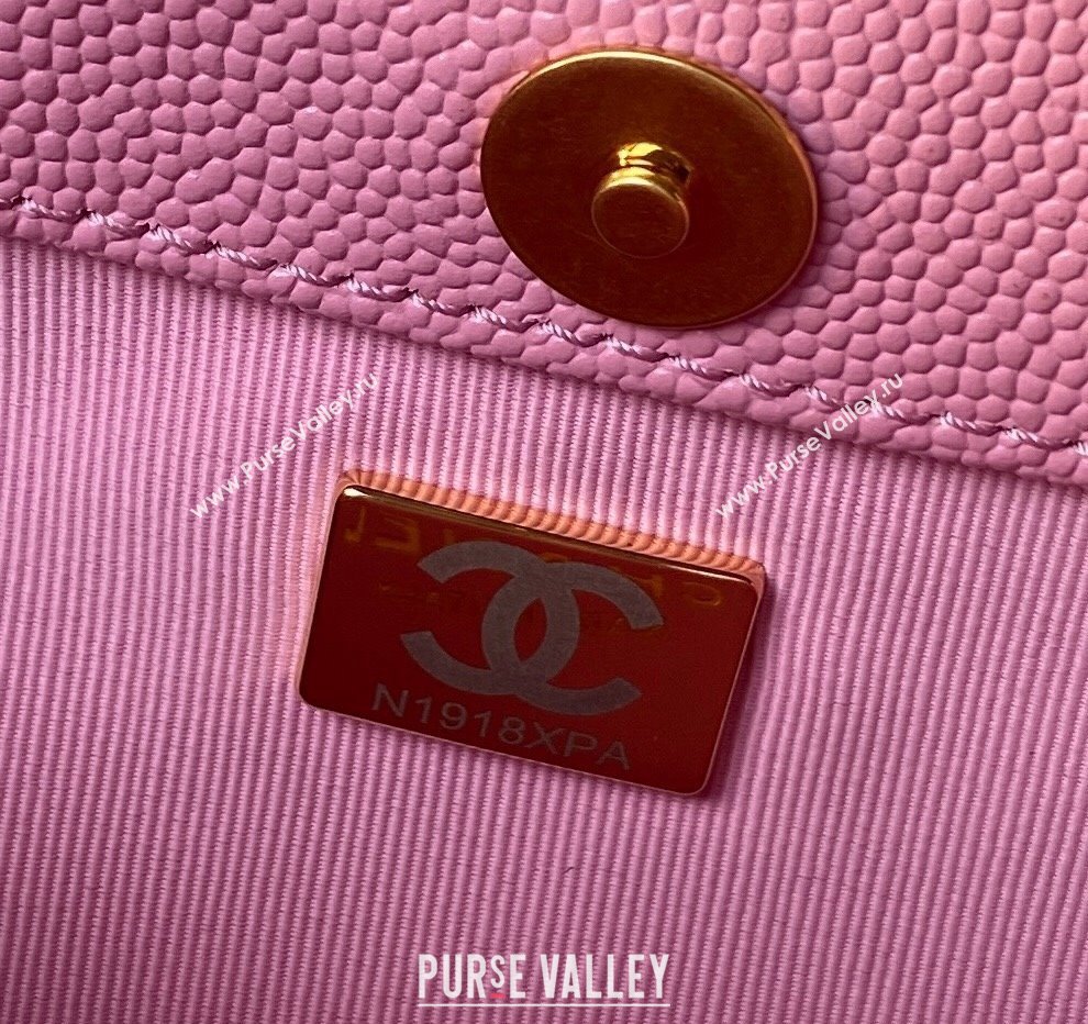 Chanel Grained Calfskin Chain Small Shoulder Bag AS4597 Pink 2024 (jiyuan-23112241)