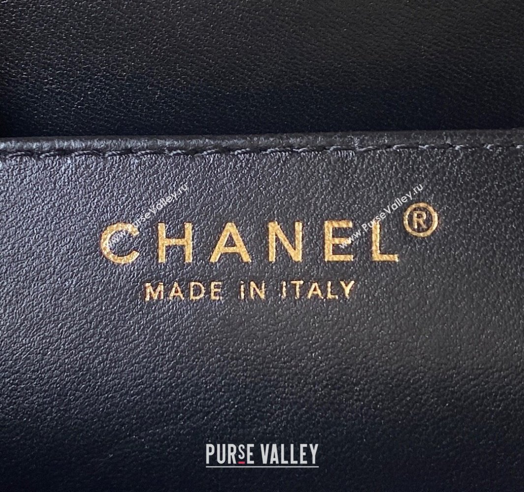 Chanel Lambskin Gold-Tone Metal Shopping Bag AS4596 Black 2024 (jiyuan-23112213)