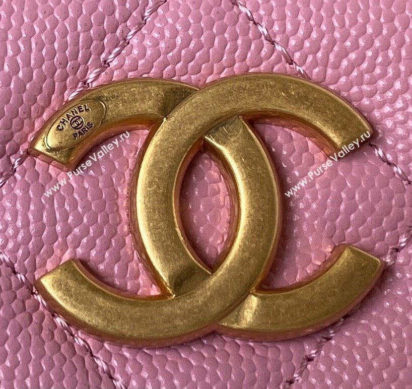 Chanel Grained Calfskin Chain Shoulder Bag AS4612 Pink 2024 (jiyuan-23112236)