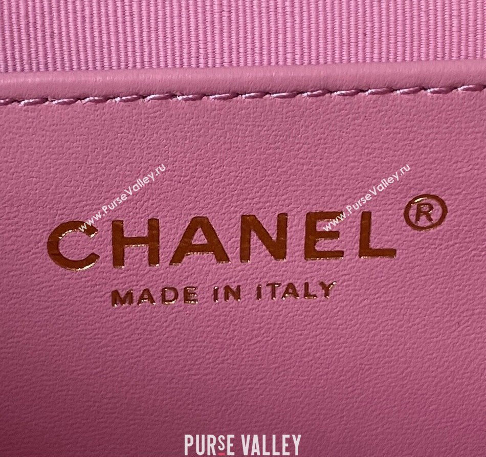 Chanel Grained Calfskin Chain Shoulder Bag AS4612 Pink 2024 (jiyuan-23112236)