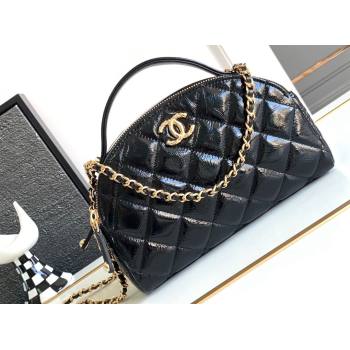 Chanel Calfskin Gold-Tone Metal Chain Bowling Bag AP3586 Black 2024 (jiyuan-23112220)