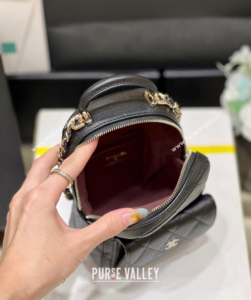 Chanel Grained Calfskin Mini Backpack Bag AP3753 Black 2024 (ORIGINAL QUALITY) (shunyang-23112201)