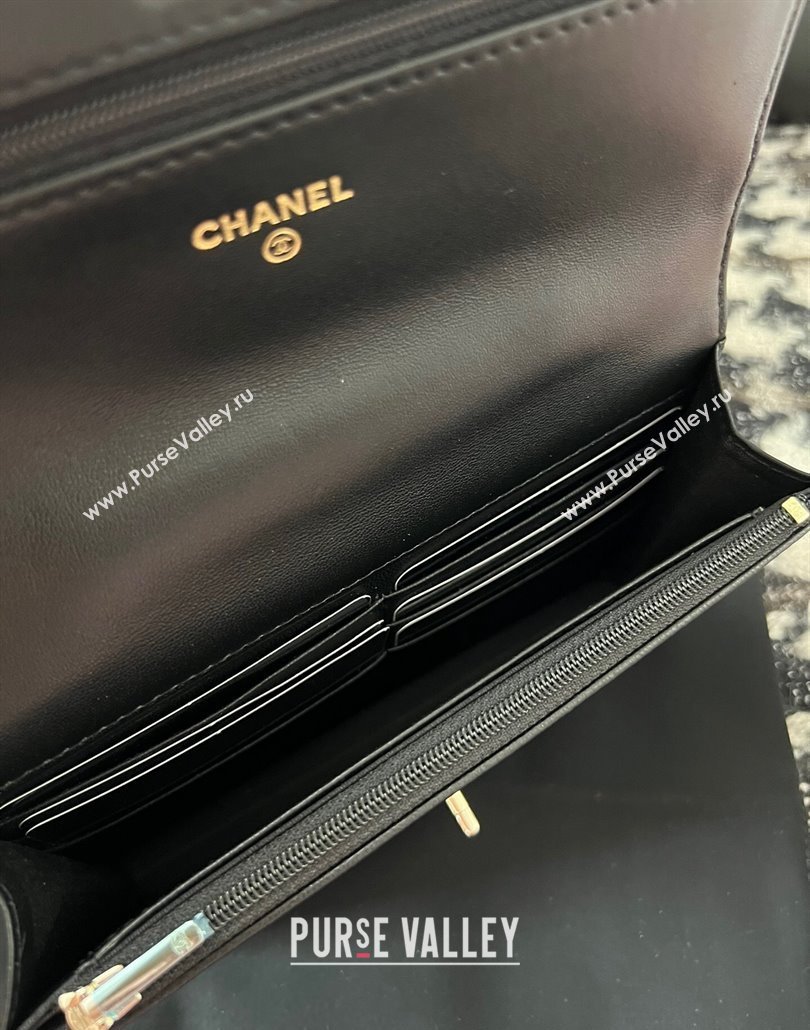 Chanel Small Flap Bag with Flower Top Handle A96033 Black 2024 (jiyuan-23112204)