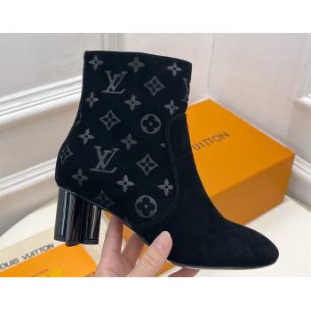 Louis Vuitton Heel 5.5cm Silhouette Ankle Boots in Suede calf leather Black 2024 (modeng-23112410)