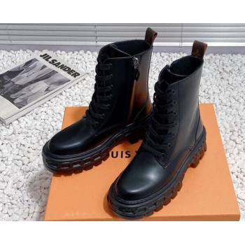 Louis Vuitton Heel 6cm LV Record Ranger Boots in Glazed calf leather Black 2024 (modeng-23112415)