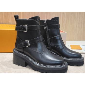 Louis Vuitton LV Beaubourg Ankle Boots calf leather Black 1ACH3E 2024 (modeng-2311235)