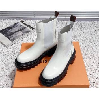 Louis Vuitton Heel 6cm LV Record Chelsea Boots in Glazed calf leather White 2024 (modeng-23112419)