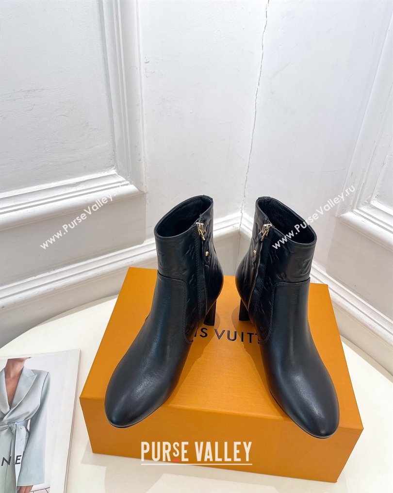 Louis Vuitton Heel 5.5cm Silhouette Ankle Boots in calf leather Black 2024 (modeng-23112409)