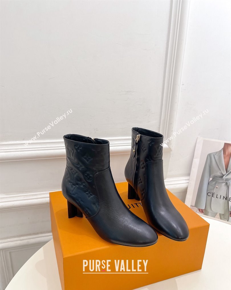 Louis Vuitton Heel 5.5cm Silhouette Ankle Boots in calf leather Black 2024 (modeng-23112409)