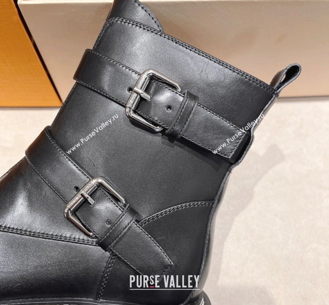 Louis Vuitton LV Beaubourg Ankle Boots calf leather Black 1ACH3E 2024 (modeng-2311235)