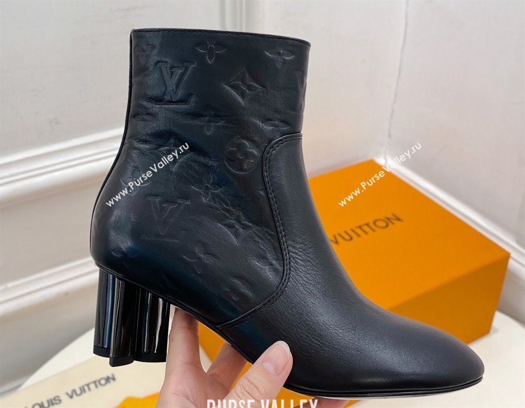 Louis Vuitton Heel 5.5cm Silhouette Ankle Boots in calf leather Black 2024 (modeng-23112409)