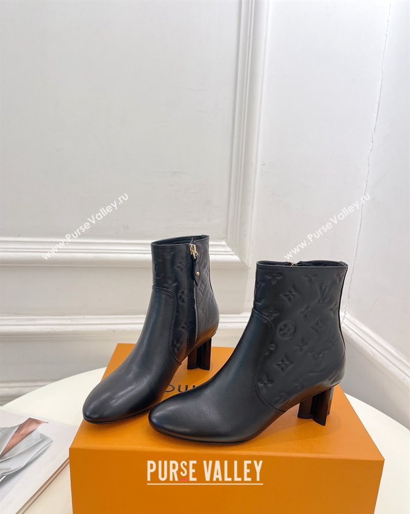 Louis Vuitton Heel 5.5cm Silhouette Ankle Boots in calf leather Black 2024 (modeng-23112409)