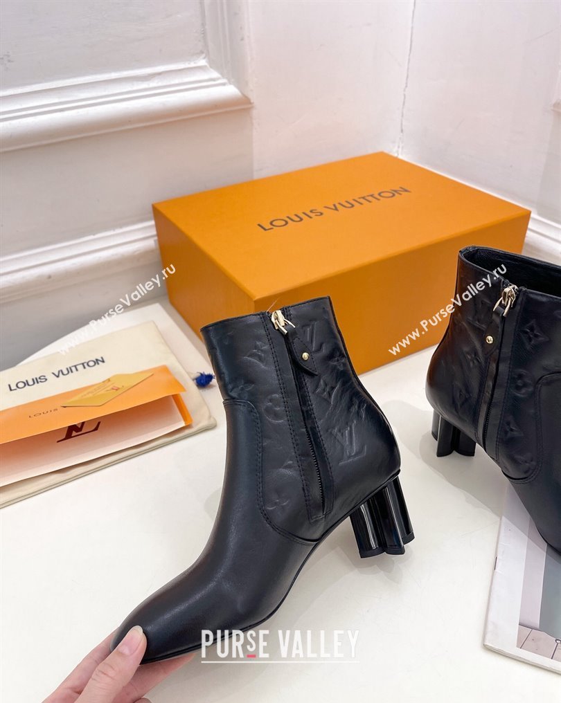 Louis Vuitton Heel 5.5cm Silhouette Ankle Boots in calf leather Black 2024 (modeng-23112409)