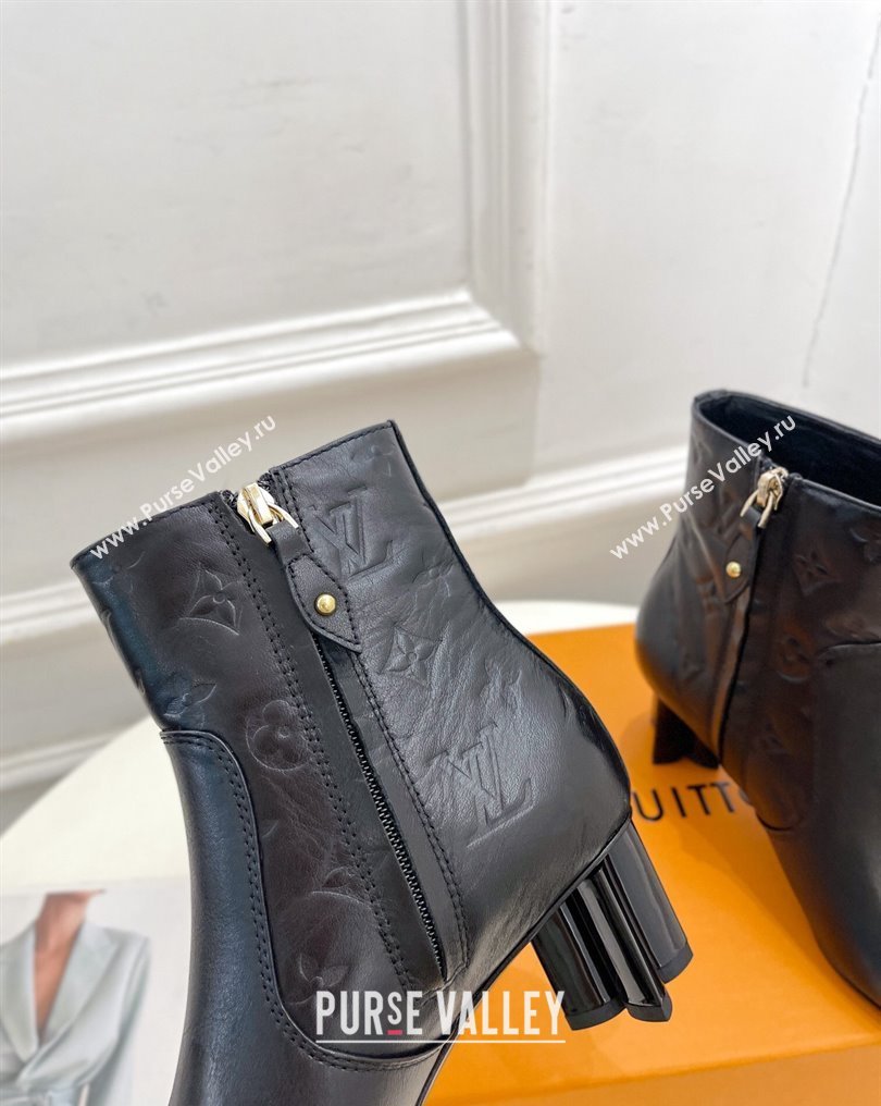 Louis Vuitton Heel 5.5cm Silhouette Ankle Boots in calf leather Black 2024 (modeng-23112409)