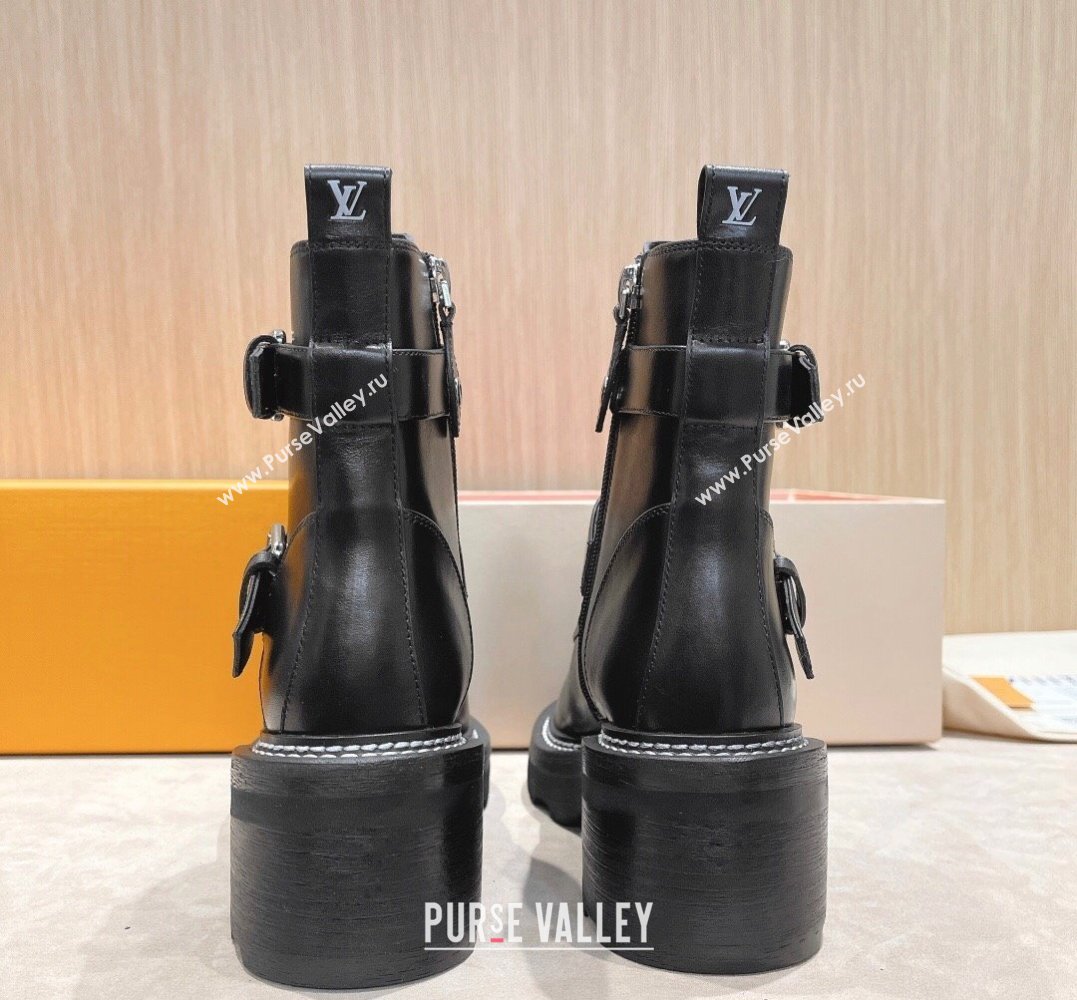 Louis Vuitton LV Beaubourg Ankle Boots calf leather Black 1ACH3E 2024 (modeng-2311235)