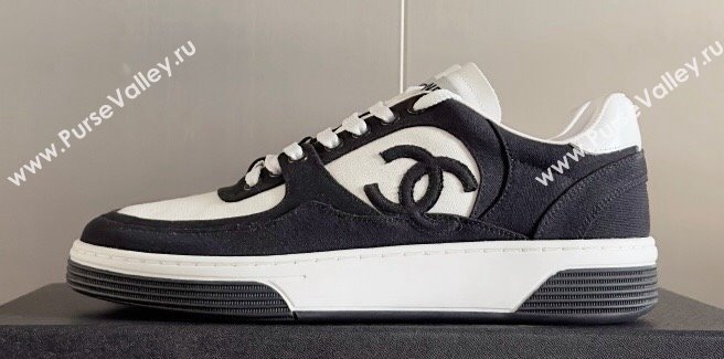 Chanel Cotton Sneakers G45352 White/Black 2024 (danni-23112303)
