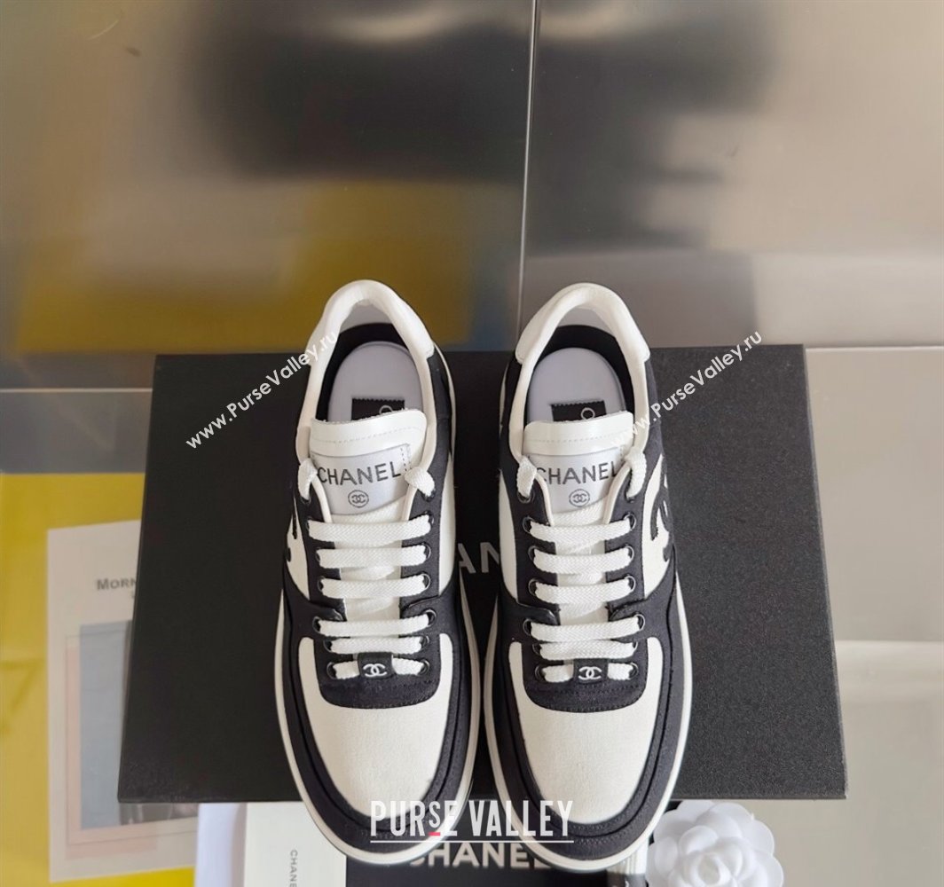 Chanel Cotton Sneakers G45352 White/Black 2024 (danni-23112303)