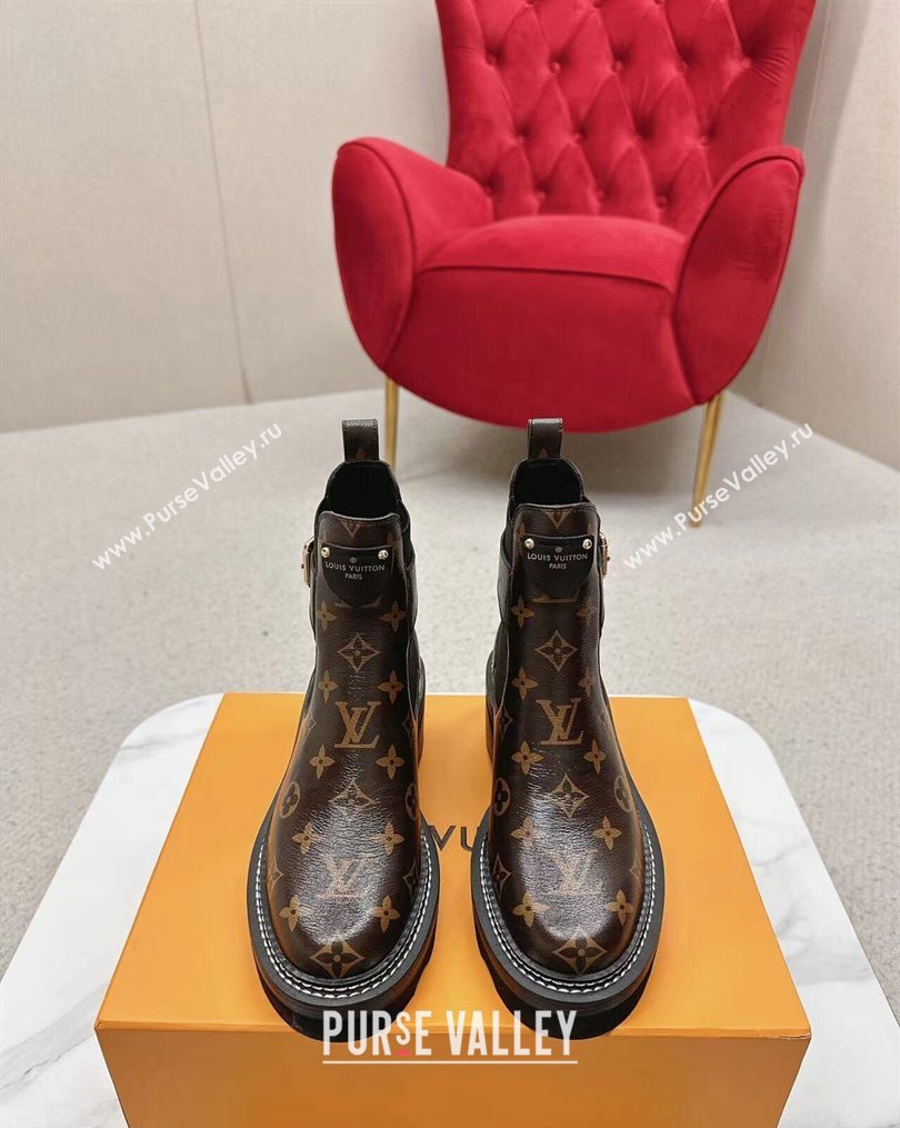 Louis Vuitton LV Beaubourg Ankle Boots Monogram Canvas 2024 (SS-23112336)