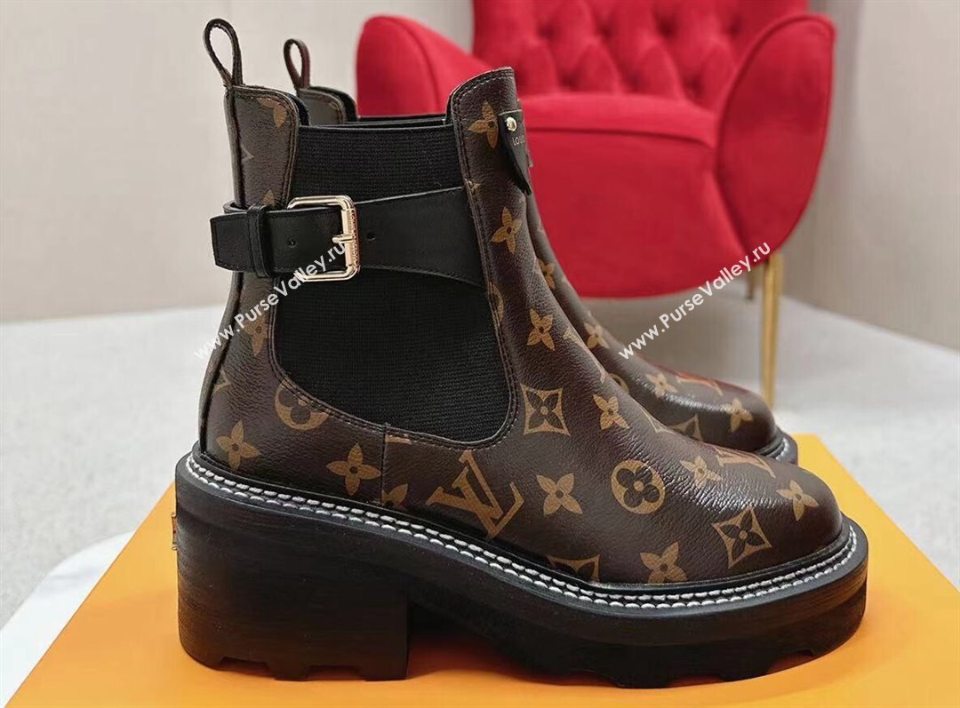 Louis Vuitton LV Beaubourg Ankle Boots Monogram Canvas 2024 (SS-23112336)