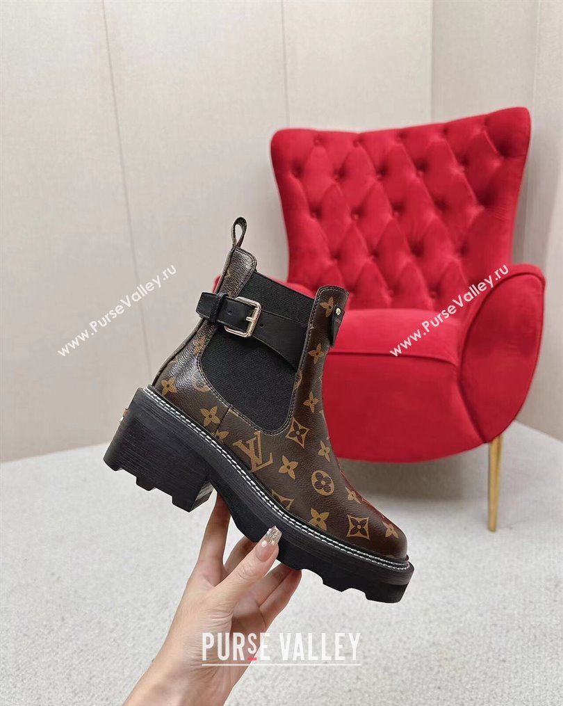 Louis Vuitton LV Beaubourg Ankle Boots Monogram Canvas 2024 (SS-23112336)
